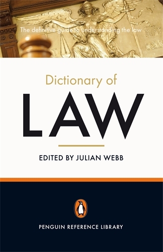 Book cover of The Penguin Dictionary of Law by Julian Webb