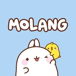 Book cover of Molang: Dress-up Cuties: A Cosy Colouring Book by Molang