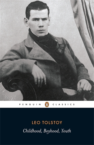 Book cover of Childhood, Boyhood, Youth by Leo Tolstoy