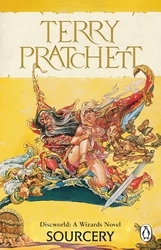 Book cover of Sourcery by Terry Pratchett