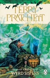 Book cover of Wyrd Sisters by Terry Pratchett