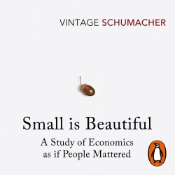Book cover of Small Is Beautiful by E F Schumacher