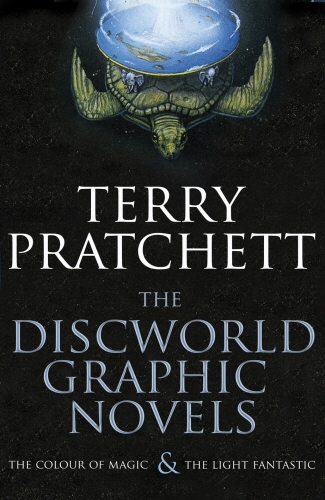 Book cover of The Discworld Graphic Novels: The Colour of Magic and The Light Fantastic by Terry Pratchett