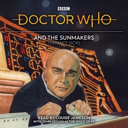 Book cover of Doctor Who and the Sunmakers by Terrance Dicks