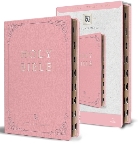 Book cover of KJV Large Format Giant Print Pink Leathersoft with Index by Origin