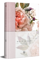 Book cover of KJV Medium Format Large Print Pink Floral Cloth by Origin