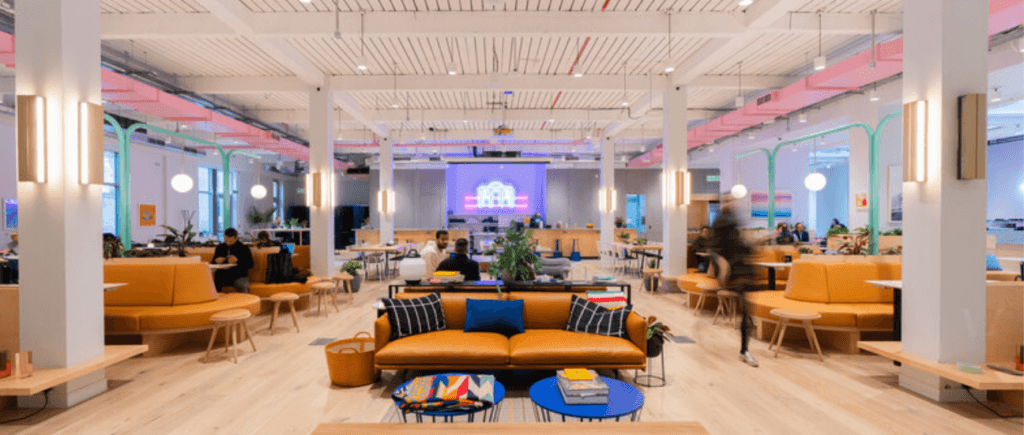 Photo of one of the WeWork spaces