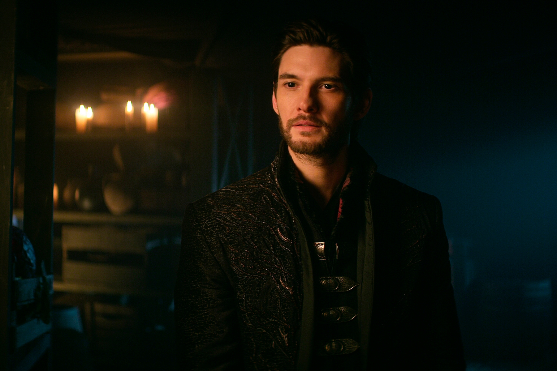 A photograph of Ben Barnes in character for Shadow and Bone Netflix series.