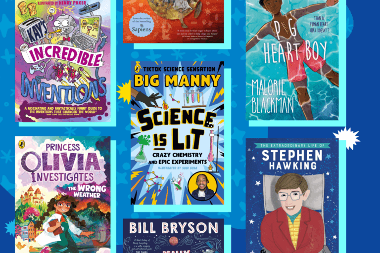 Image showing a selection of books for children who love science