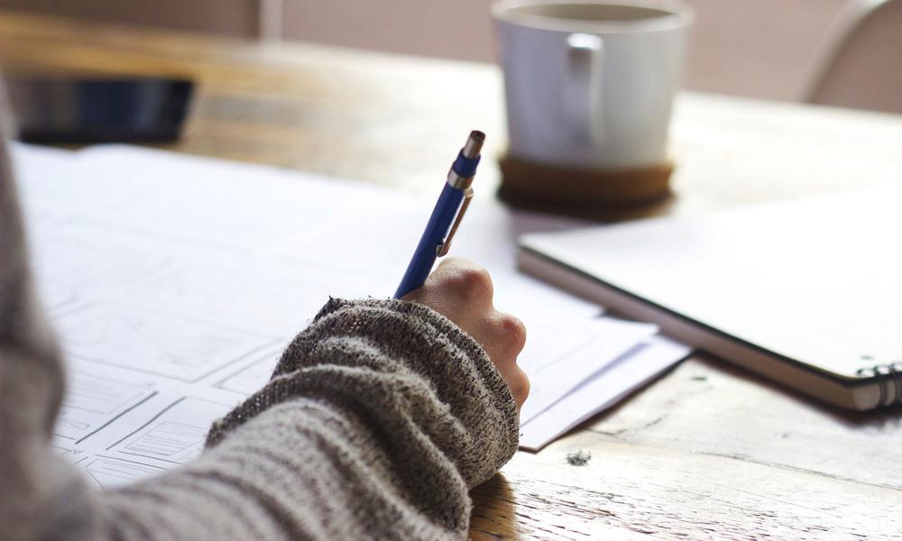 Writing on paper