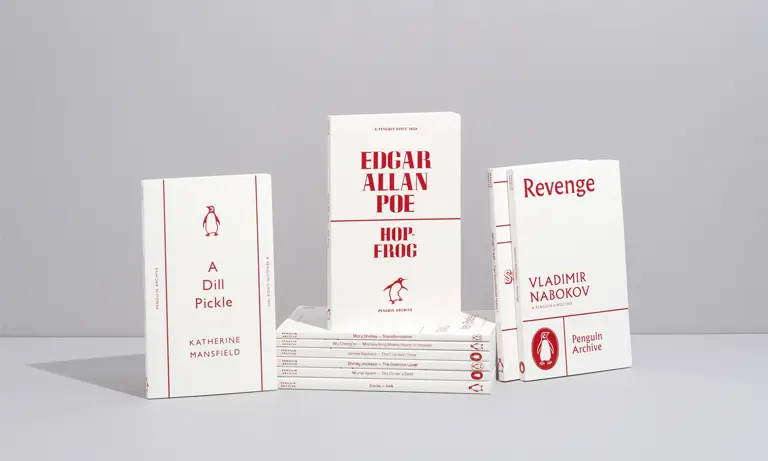 Image featuring a selection of books from the Penguin Archive