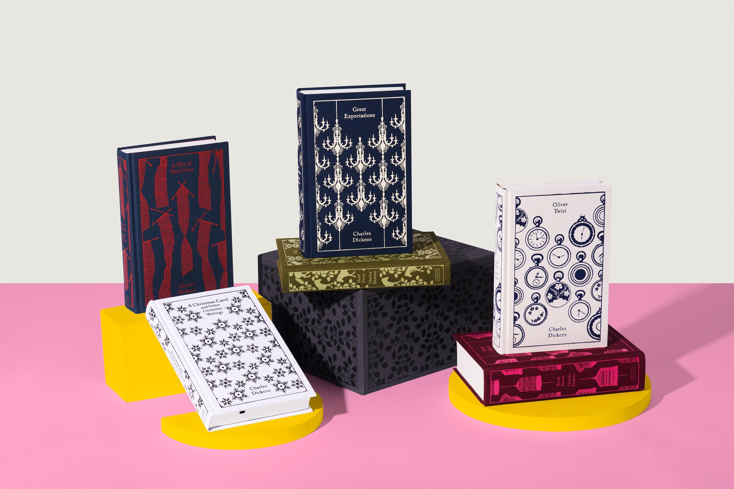 Photo of the books in our Clothbound Classics boxed set of Charles Dickens' major works, available on the Penguin Shop