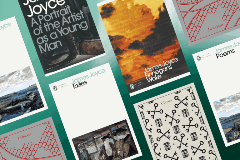James Joyce books including Dubliners, Ulysses, Exiles, Poems