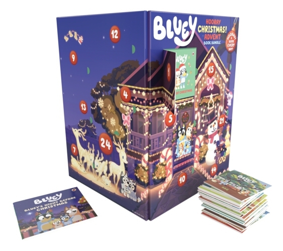 Book cover of Bluey: Hooray, Christmas! Advent Book Bundle by Bluey