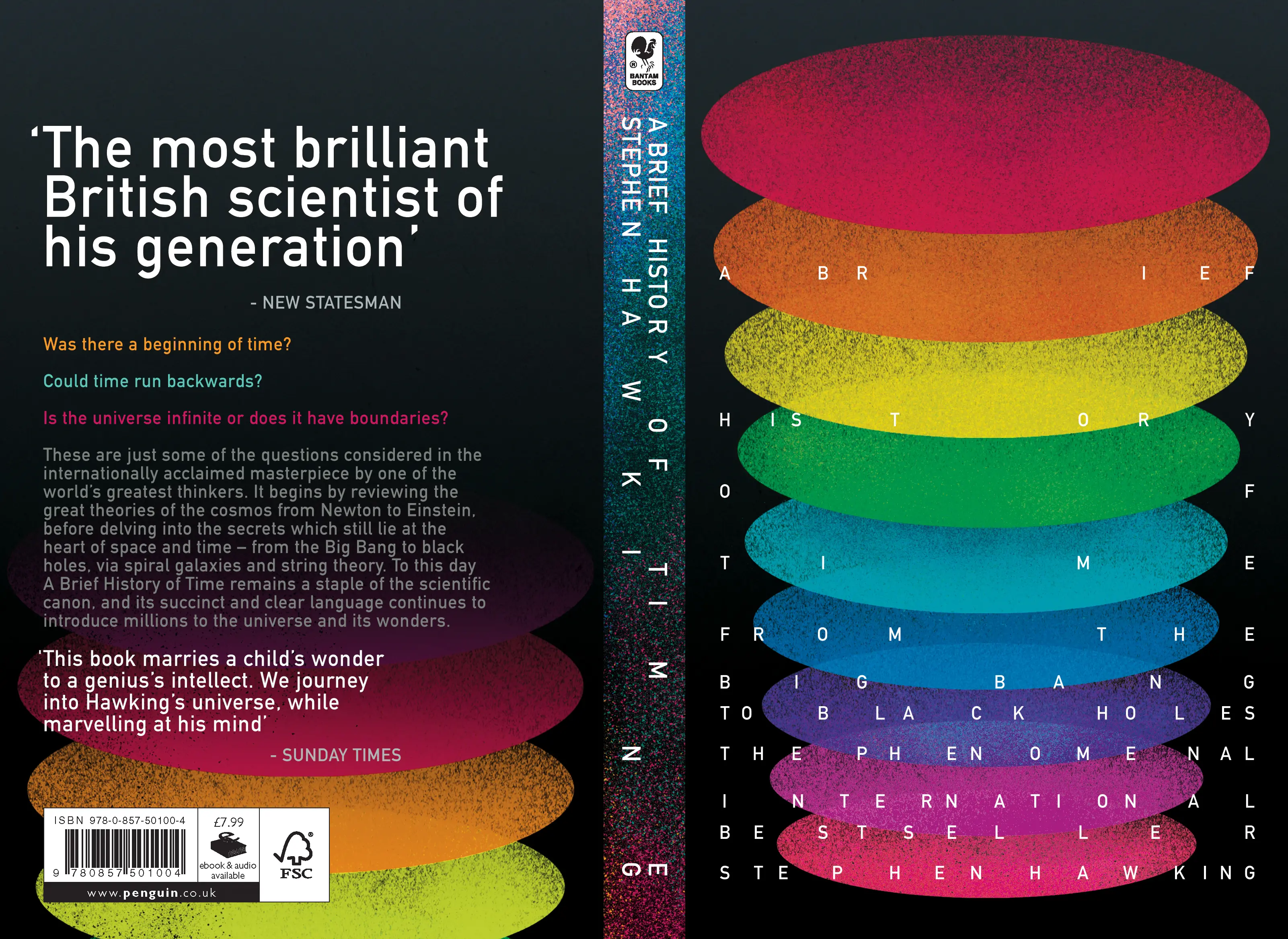 A Brief History of Time book cover design by Harry Woodgate