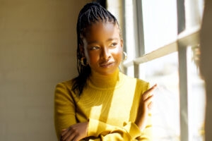 A photograph of Amanda Gorman