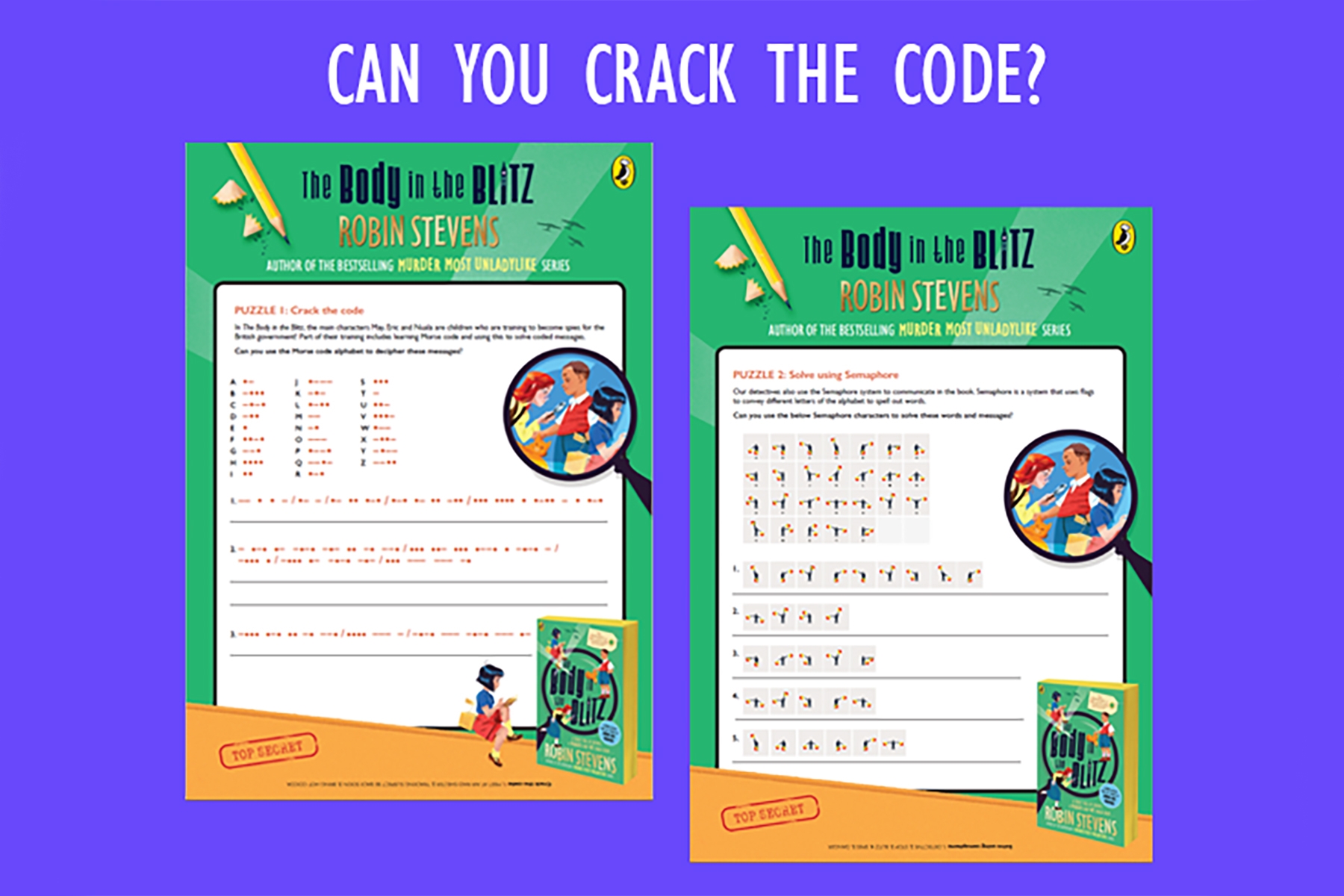 Crack the codes: The Body in the Blitz activity sheets