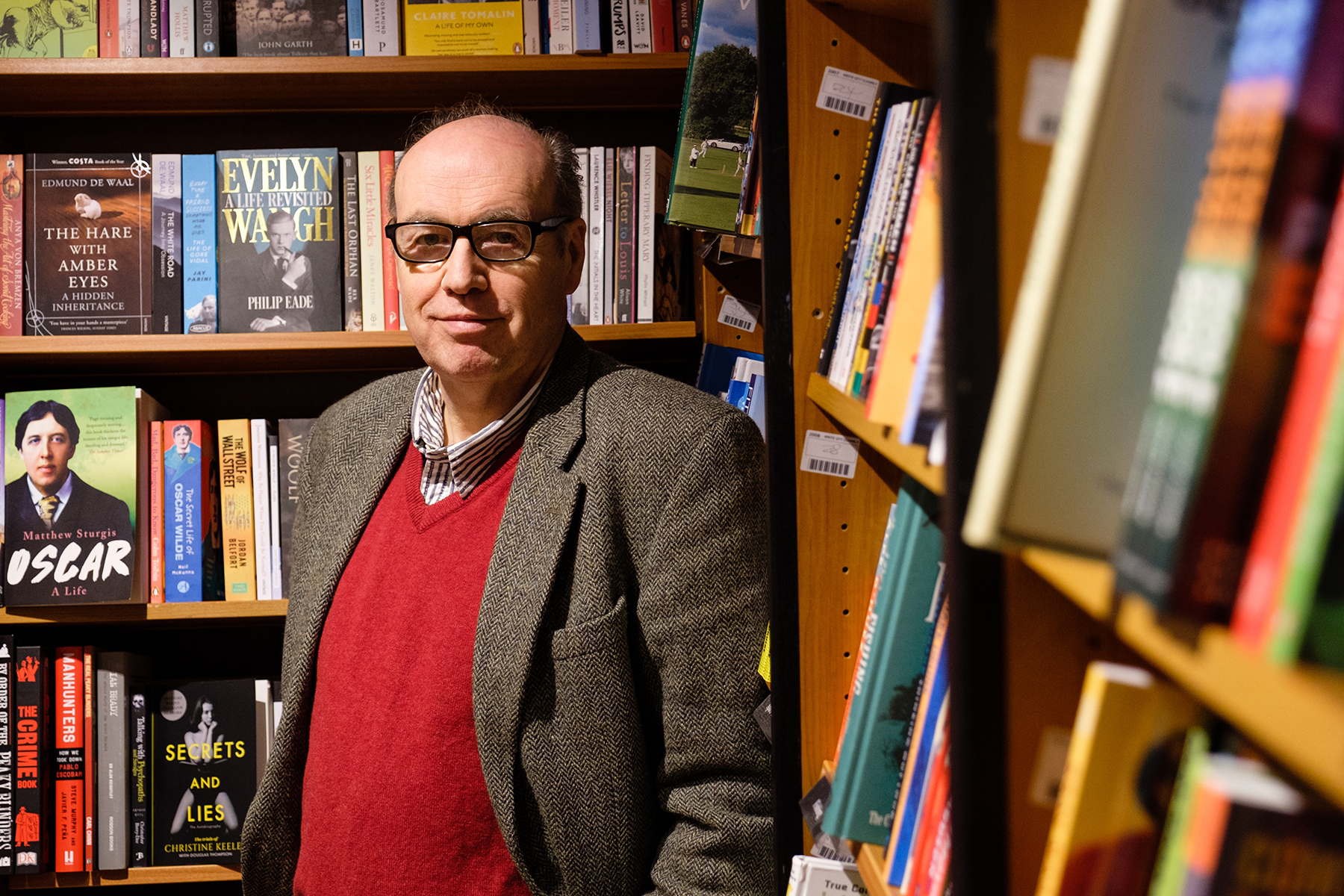 Martin Latham in his bookshop