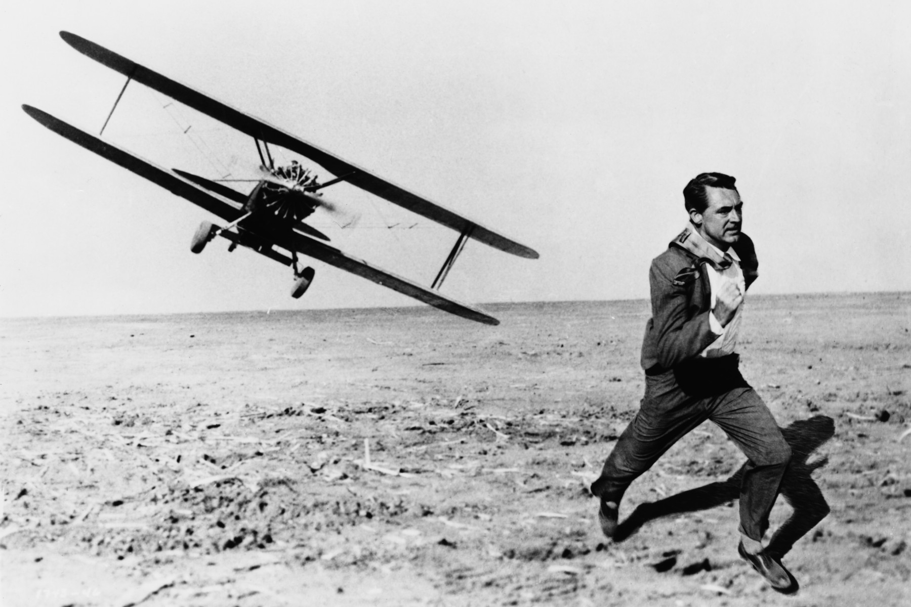 Cary Grant in Alfred Hitchcock's North by Northwest. Image: Getty/MGM Studios