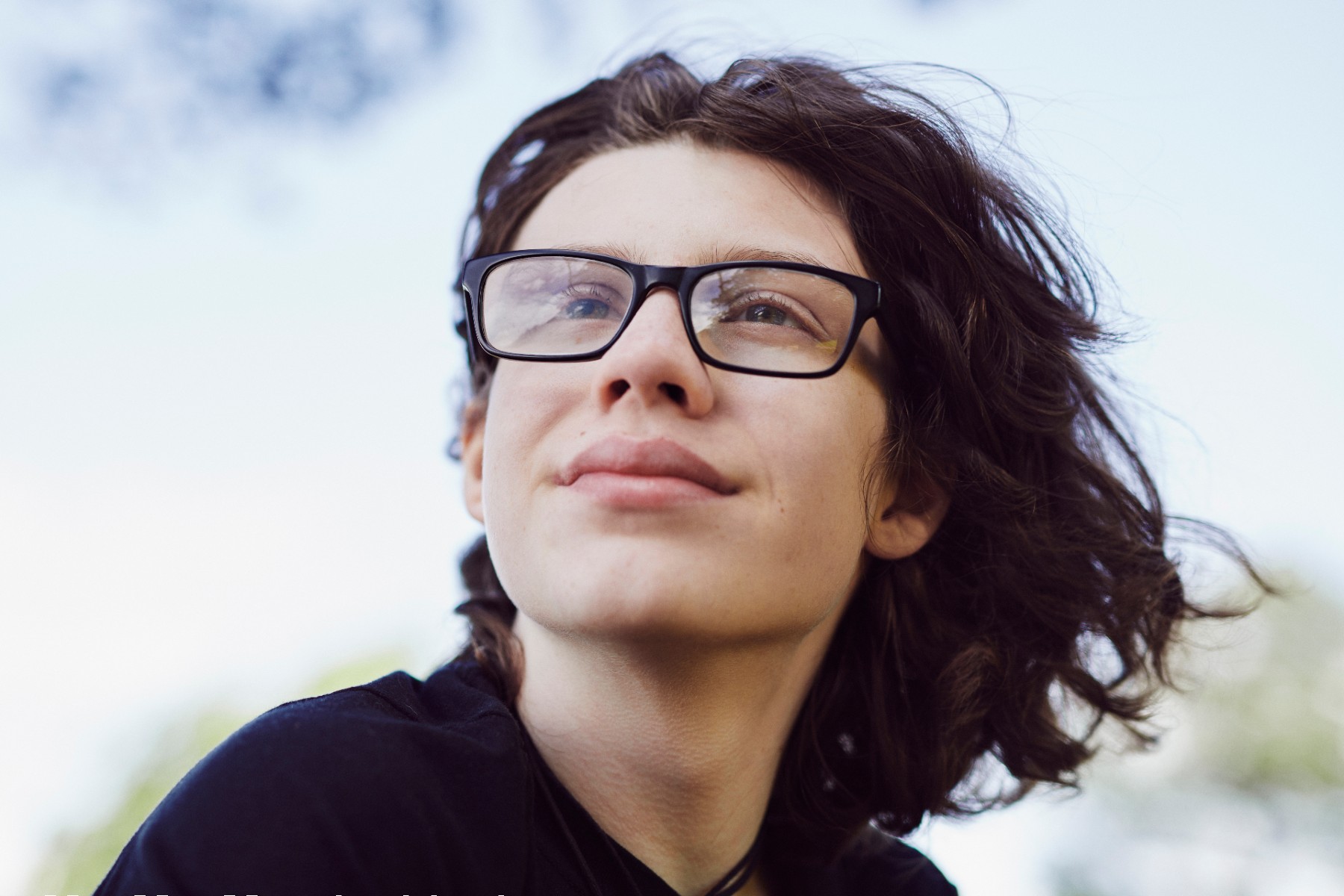 Young nature writer Dara McAnulty looks toward the sky