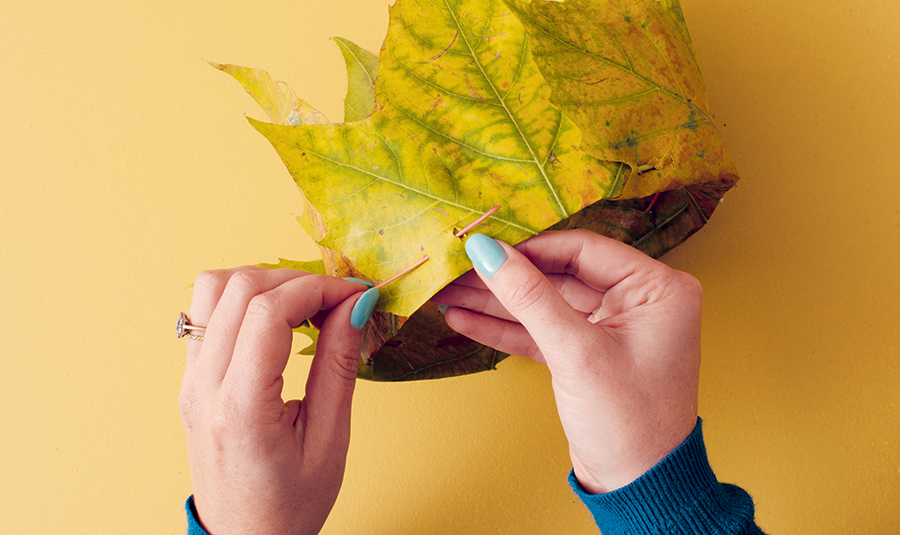 Make a leaf crown for autumn