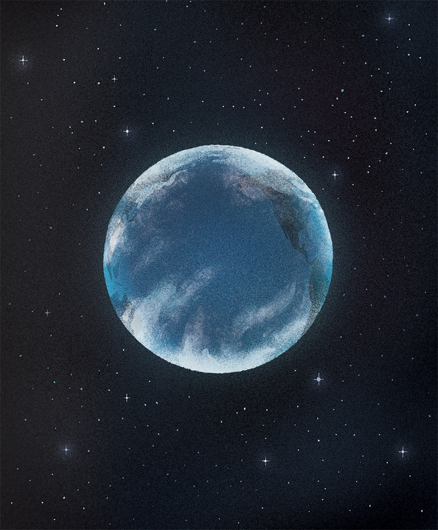 Illustration of Earth, our blue planet