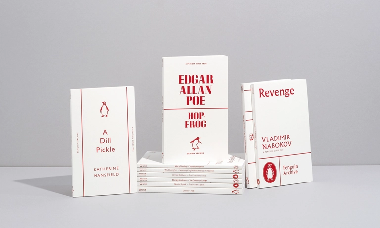 Image featuring a selection of books from the Penguin Archive