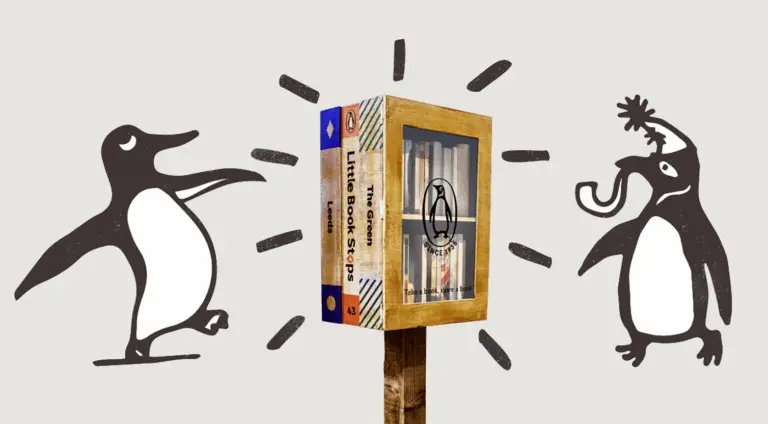 Decorative banner featuring a little book stop from the 90 Little Book Stops project